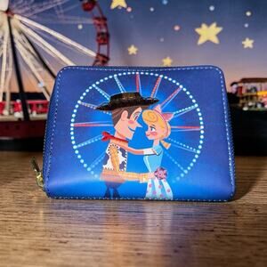 Loungefly Disney Pixar Toy Story Woody Bo Peep Ferris Wheel Zip Wallet NWT